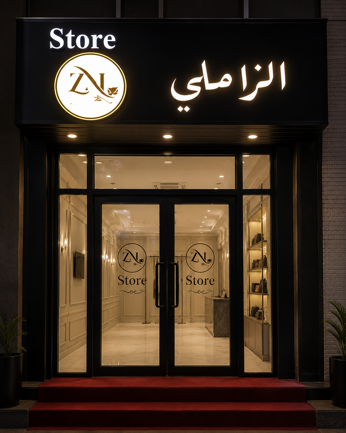 ZAMLYEEG storefront at night — Alexandria