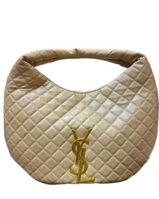 Sandstone Quilted Moon Bag