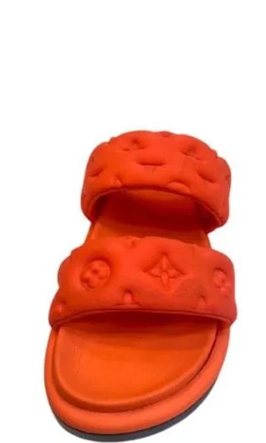 Tangerine Monogram Slide